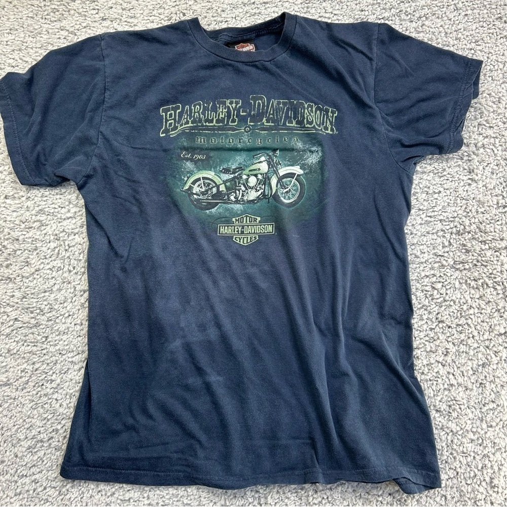 Harley Davidson Shirt Mens Large Basic HD Authentic Riding Gear Motorcycle Top